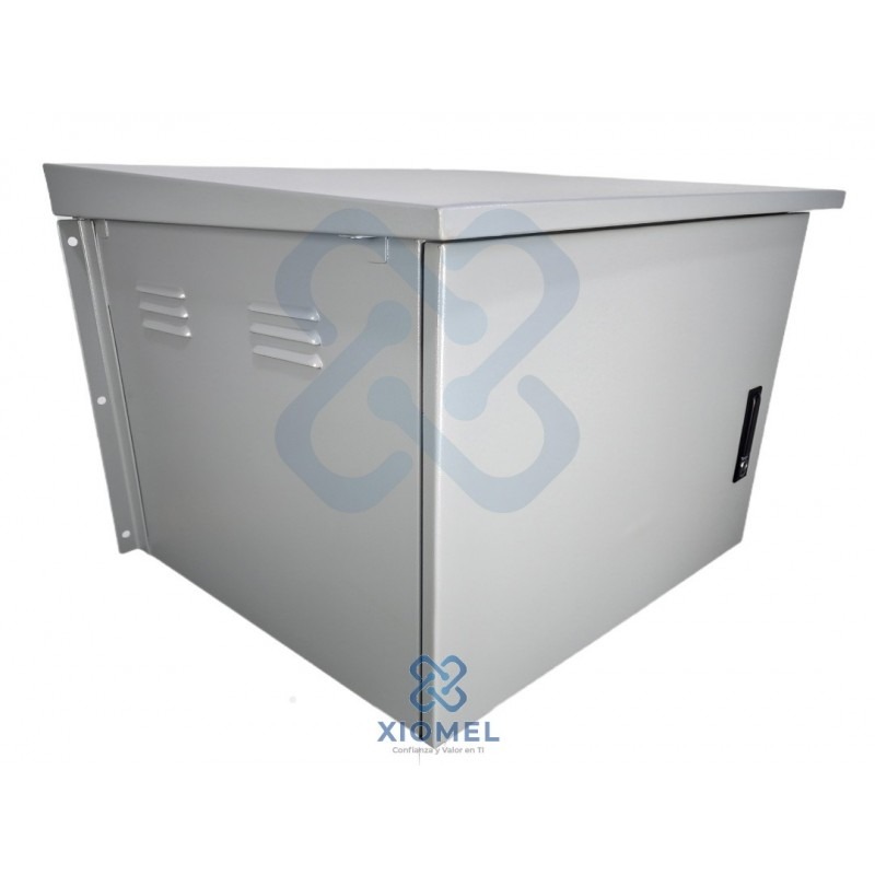 Gabinete de Pared para Exterior IP65 10RU Acero Laminado Gris Epoxico